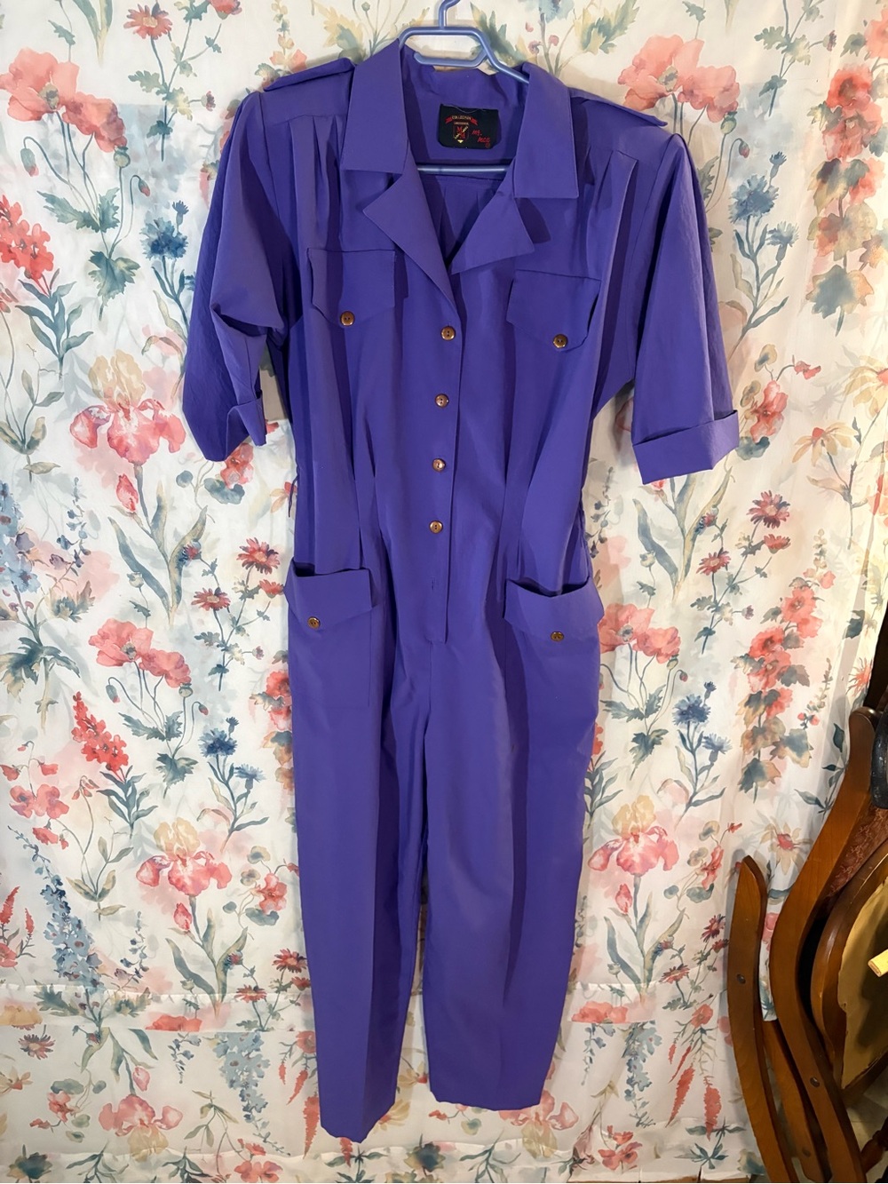 Purple Utility-Style Women's Jumpsuit